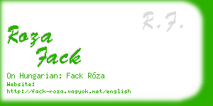 roza fack business card
