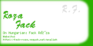 roza fack business card